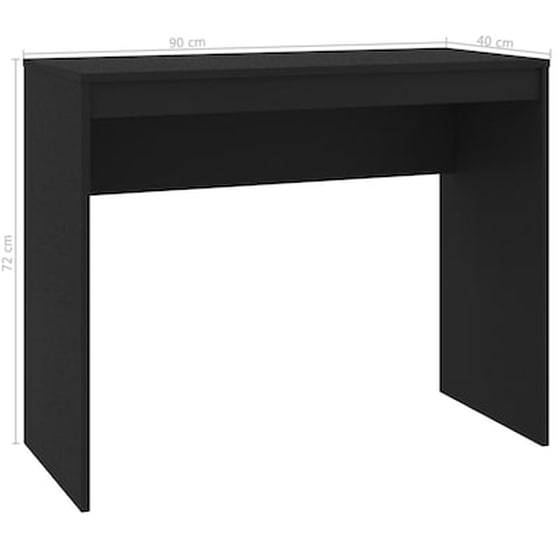 Γραφείο Μελέτης VidaXL από Μοριοσανίδα 90x40cm - Μαύρο image 2