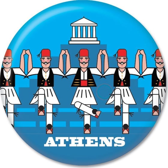 Μαγνήτης GNF THINKOFGREECE Τσολιάδες 5.9 cm image 0