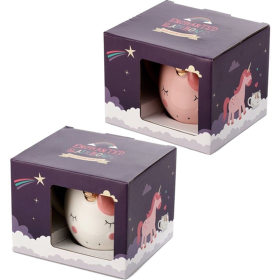 Κούπα Puckator Rainbow Unicorn Κεραμική 560 ml - Ροζ/Λευκή image 8