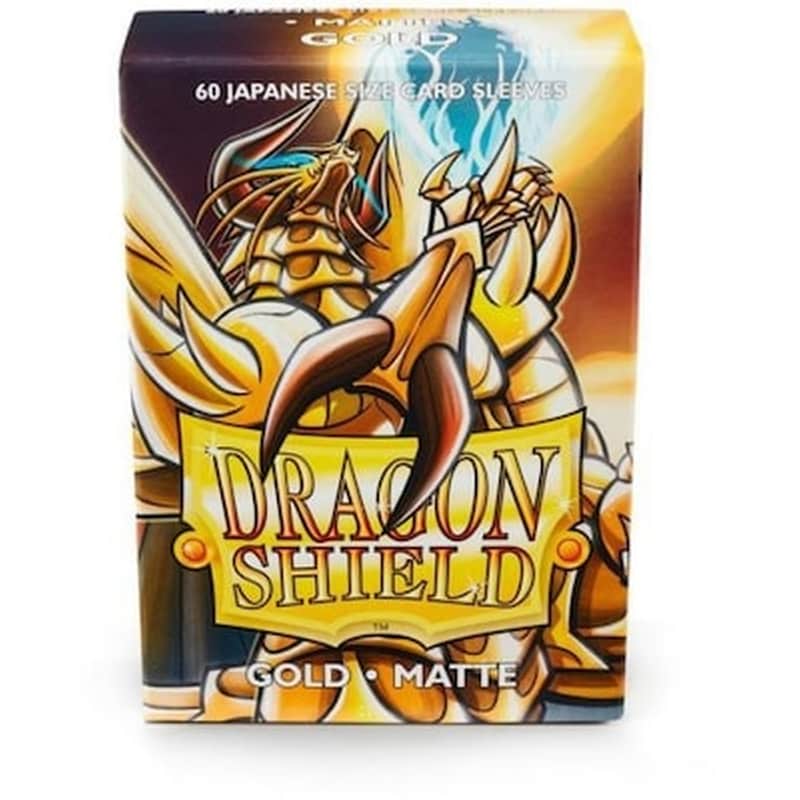 Ygo Dragon Shield Sleeves Japanese Small Size – Matte Gold (box Of 60)
