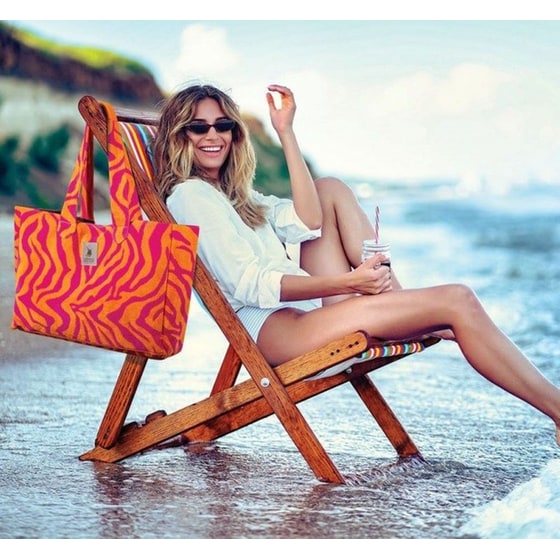 Τσάντα Παραλίας Greenwich Polo Club Animal Print Κίτρινο image 1