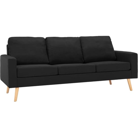 Τριθέσιος Καναπές Vidaxl 184x76cm - Μαύρος image 0