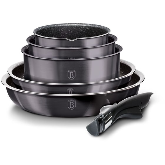 Σετ Μαγειρικά Σκεύη BERLINGER BH-6910 12 τμχ Ανθρακί image 2