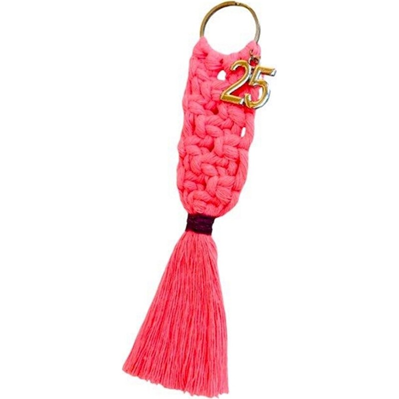 FEELBOHO Μπρελόκ Χριστουγεννιάτικο Γούρι 2025 Feelboho - Φούξια