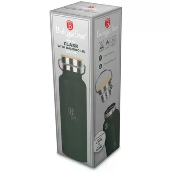 Μπουκάλι Θερμός Berlinger Haus Ανοξείδωτο Matt Green 600ml image 5