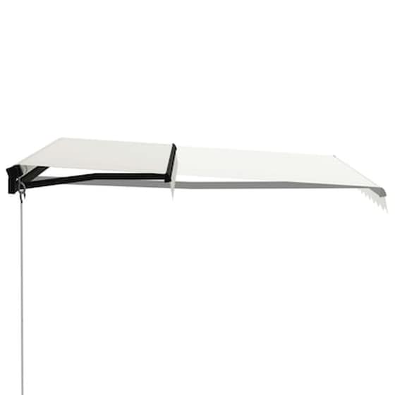 Τέντα Vidaxl Συρόμενη Χειροκίνητη με LED 300x250cm - Κρεμ image 4