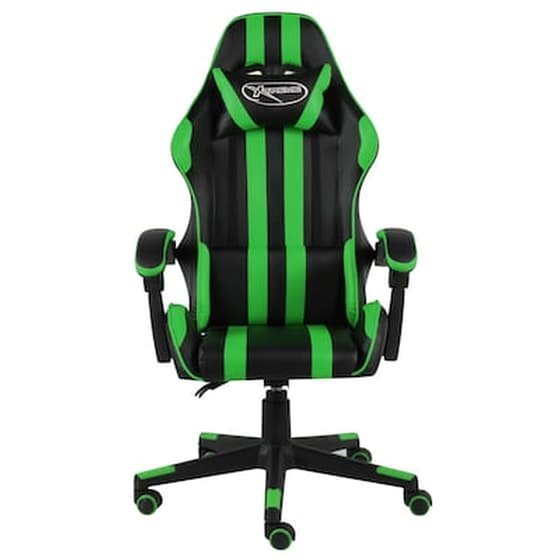 Καρέκλα Gaming Racing VidaXL Συνθετικό Δέρμα - Πράσινη/Μαύρη image 2