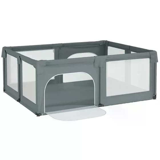 Παρκοκρέβατο VidaXL Γκρι image 2