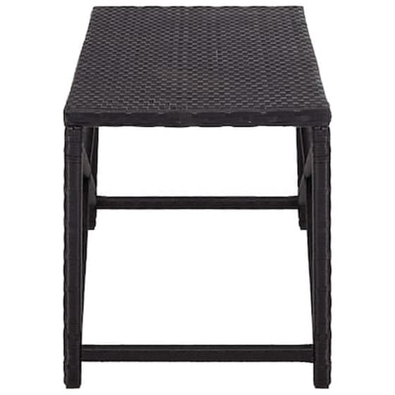 Πάγκος Κήπου VidaXL από Συνθετικό Ρατάν 120x40x43cm - Μαύρος image 2