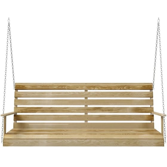 Κούνια Κήπου Κρεμαστή VidaXL από Ξύλο 155x65x60cm - Καφέ image 2