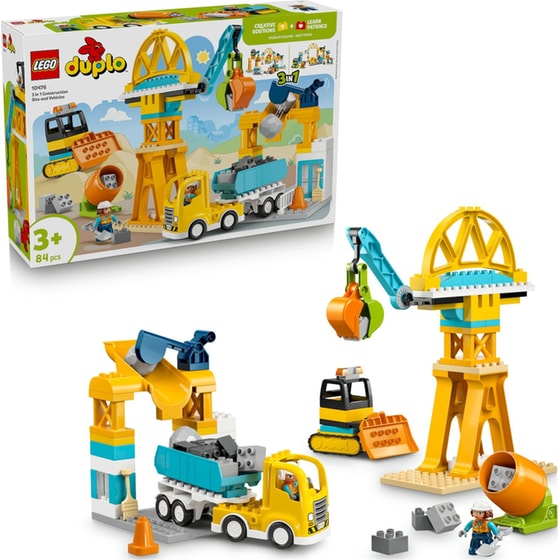 LEGO® DUPLO® Town 3 σε 1 Εργοτάξιο Οικοδομής και Οχήματα (10476) image 6
