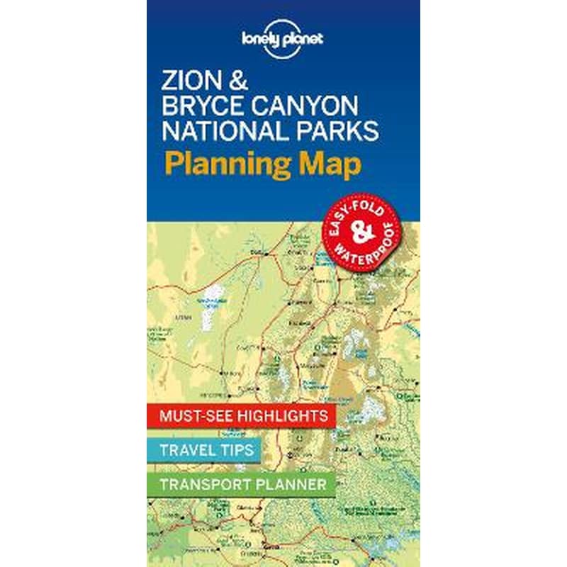 Lonely Planet Zion Bryce Canyon National Parks Planning Map