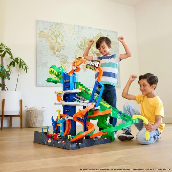 Playset Hot Wheels Απόλυτο Γκαράζ T-Rex Με Πίστα City image 2