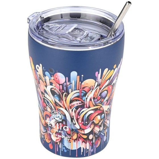 Ποτήρι Θερμός Estia με Καλαμάκι Vibrant Vortex 350ml image 1