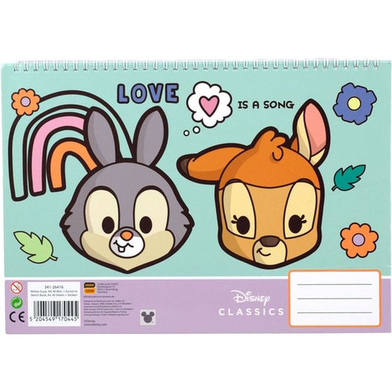 Μπλοκ Ζωγραφικής Gim A4 Disney Animals image 0