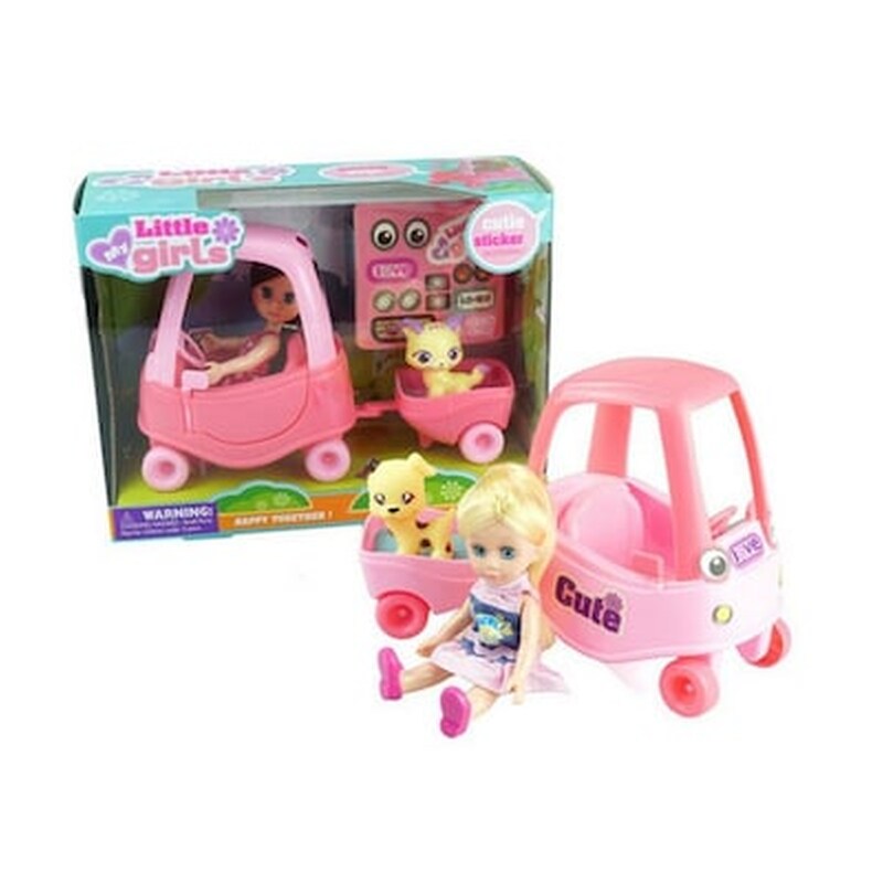 Κούκλα Με Kατοικίδιο Zώο Little Girls 110692 Bigbuy Fun