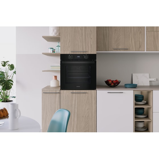 INDESIT IO K78PU B 71 Lt Μαύρο Εντοιχιζόμενος Φούρνος Άνω Πάγκου image 5