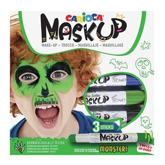 Βαφες Προσωπου 3τεμ Carioca Maskup (μπλε-πρασινο Μαυρο) Carioca image 0