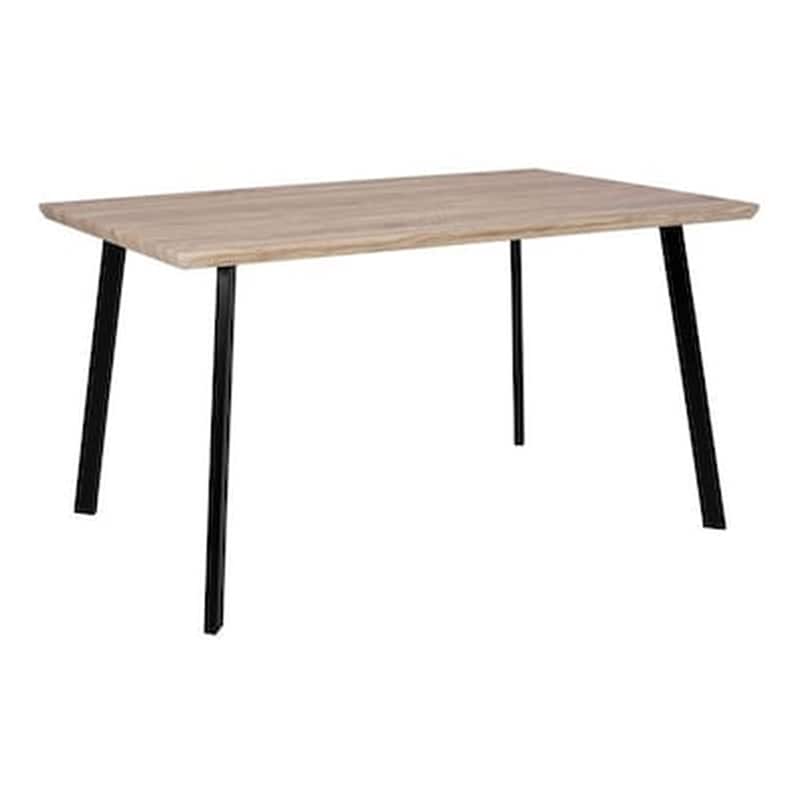 HOMEMARKT Τραπέζι Τραπεζαρίας 140x80 Sonama Με Μαύρα Πόδια Hm8374