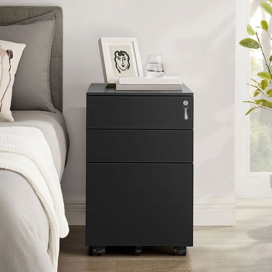 Συρταριέρα Γραφείου Songmics Ofc60bk από Μέταλλο 52x39x60cm - Μαύρο image 2