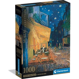 Παζλ Clementoni Museum Collection Van Gogh: Καφέ τη Νύχτα - Compact Box (1000 Κομμάτια)