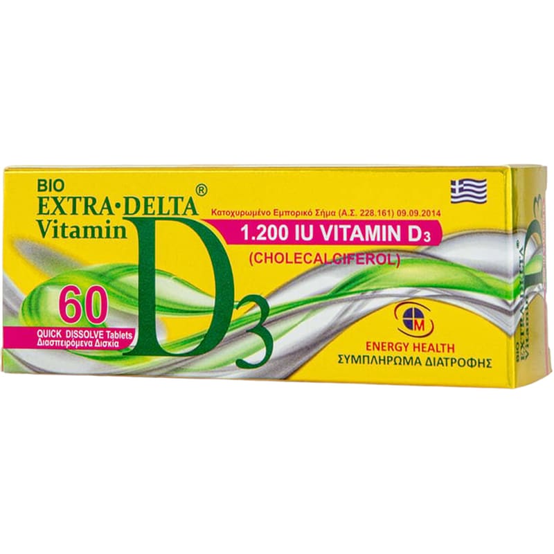 Energy Health Bio Extra Delta Vitamin D3 1200IU - 60 ταμπλέτες