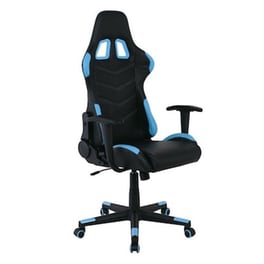 Καρέκλα Gaming Woodwell από Τεχνητό Δέρμα - Μαύρη/Μπλε
