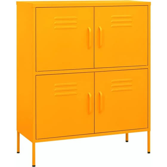 Ντουλάπι Γραφείου VidaXL από Ατσάλι 80x35x101.5 cm - Κίτρινο image 0