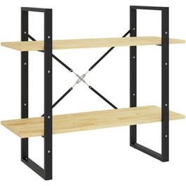 Βιβλιοθήκη VidaXL από Ξύλο 80x30x70cm - Μπεζ/Μαύρο
