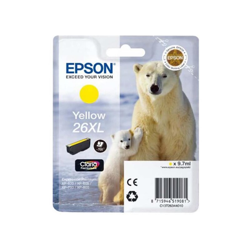 Epson 26XL Κίτρινο Μελάνι Εκτυπωτή C13T26344010