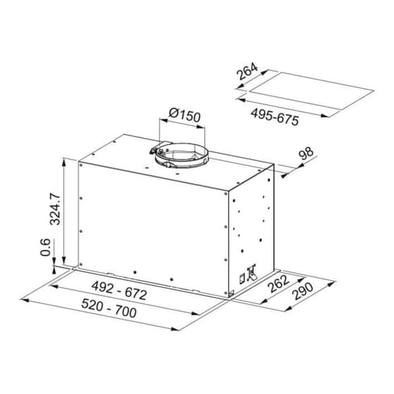 FABER 305.0665.357 INKA LUX EVO WH MATT A52 Μηχανισμός Απορρόφησης 52 cm - Λευκό image 2