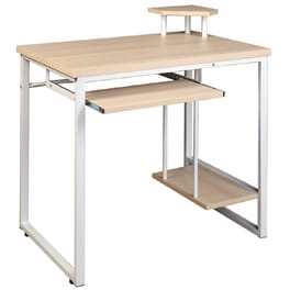 Γραφείο Υπολογιστή Woodwell C11479 από MDF 85x55cm  - Φυσικό/Λευκό