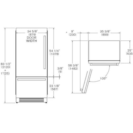 BERTAZZONI REF905BBLXTT/24 Full No Frost 556 Lt Inox Εντοιχιζόμενος Ψυγειοκαταψύκτης image 5