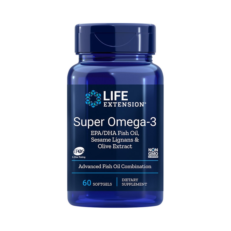 Λιπαρά Οξέα Life Extension Super Omega-3 EPA/DHA με Sesame Lignans Olive Fruit Extract - 60 κάψουλες