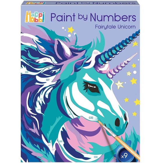 Σετ Ζωγραφικής HappiHobbi Paint By Numbers Fairytale Unicorn image 0