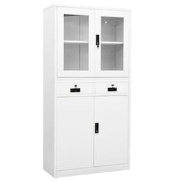 Ντουλάπα Γραφείου VidaXL από Ατσάλι 90x40x180 cm - Λευκό