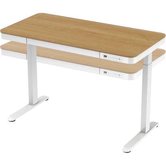 Ηλεκτρικό Γραφείο Gaming ErgoAction E-Desk 2E από Μελαμίνη 120x60 cm - Λευκό/Μπεζ image 2