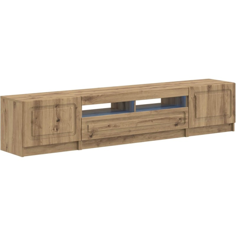 Έπιπλο Τηλεόρασης VidaXL UTRECHT με LED 3 τμχ 198 x 35 x 40 cm - Artisan Δρυς