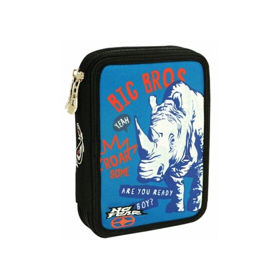 Κασετίνα Παραλληλόγραμμη Γεμάτη Διπλη No Fear Rhino Bmu image 0