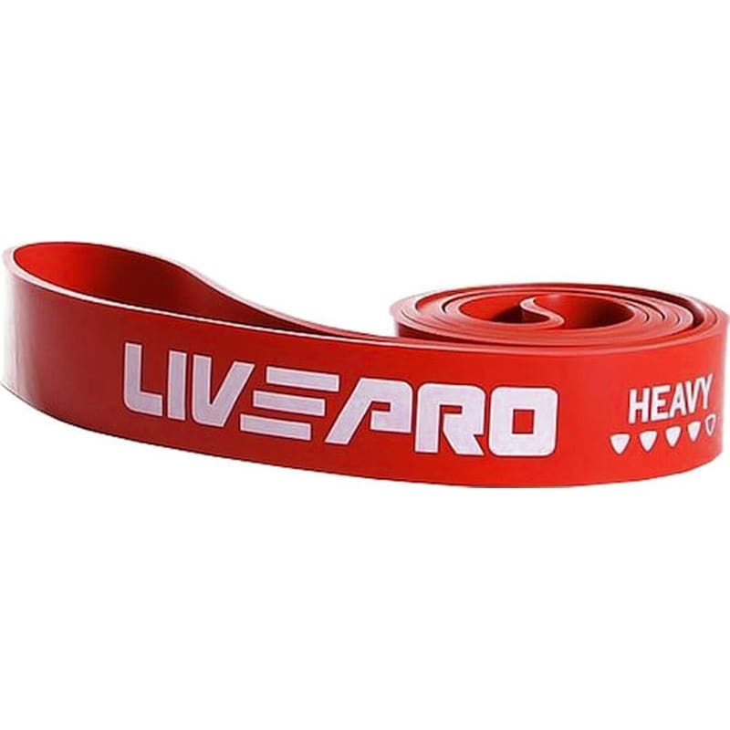 Live Pro Λάστιχο Γυμναστικής Loop Σκληρό Κόκκινο 2.08m LIVE PRO