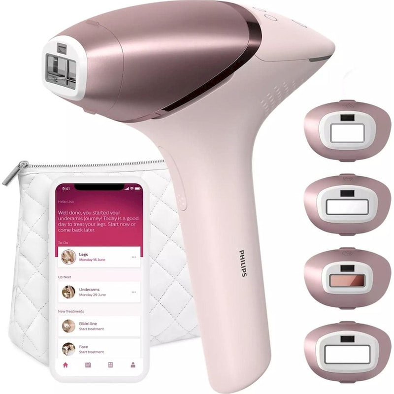 Αποτριχωτική Μηχανή PHILIPS Lumea BRI977/00 με Τεχνολογία IPL για Σώμα,Μπικίνι Πρόσωπο Ροζ/Χρυσό