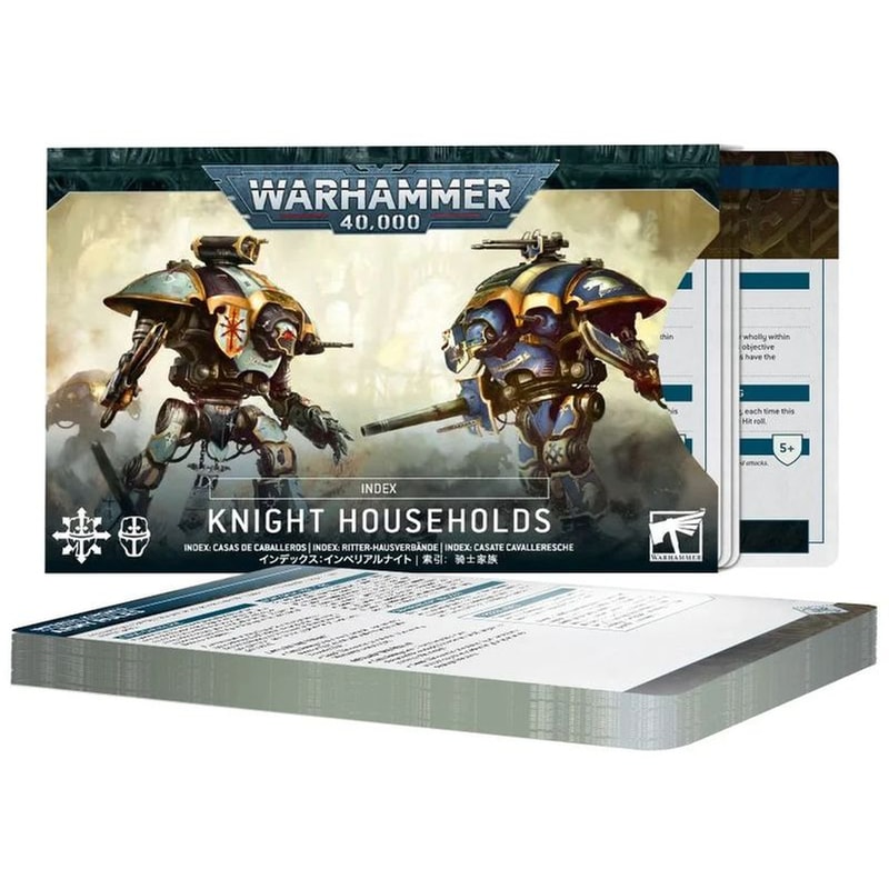 Index Cards: Knight Households Warhammer 40k GAMES WORKSHOP