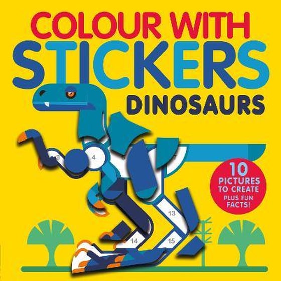 Colour With Stickers: Dinosaurs image 0