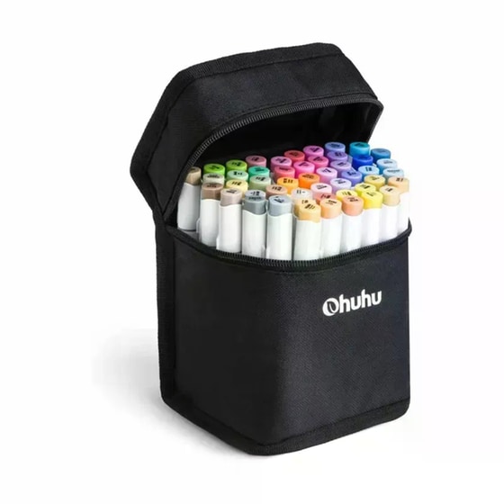 Μαρκαδόροι Σχεδίου Ohuhu&nbsp;Honolulu Διπλή&nbsp;Μύτη&nbsp;Brush & Fine&nbsp;(48 Τεμάχια) image 0