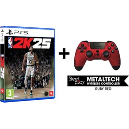 Ασύρματο Χειριστήριο PS5 Steelpaly Κόκκινο & NBA 2K25