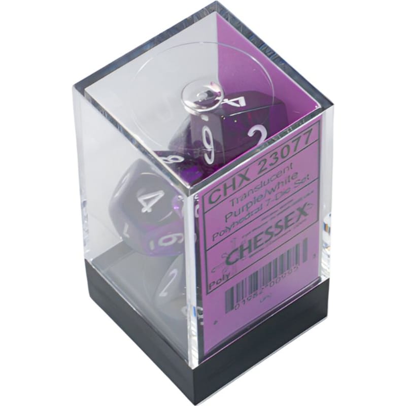 Chessex Translucent - Purple/White CHESSEX