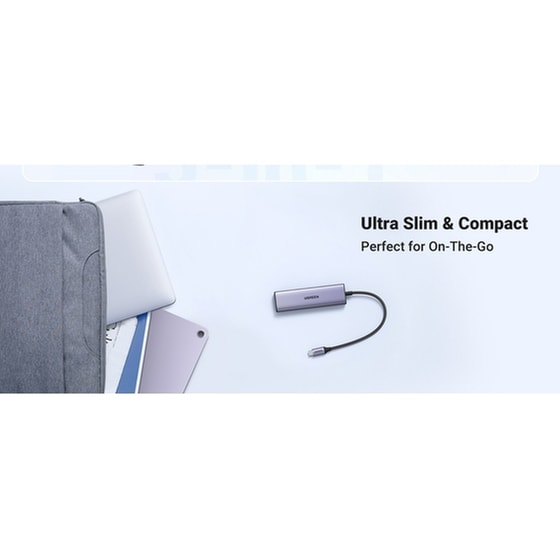 Ugreen Cm511 USB-C Docking Station με HDMI 4K PD Ethernet Γκρι image 9