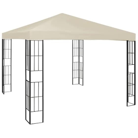 Κιόσκι Vidaxl Ατσάλι 3x3m - Κρεμ image 0