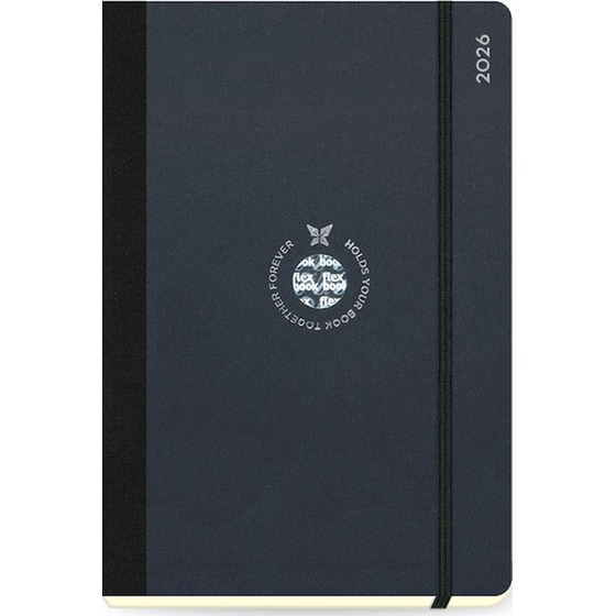 Ημερολόγιο Ημερήσιο 2026 The Writing Fields Flex Global Μαύρο Κόκκινο image 0