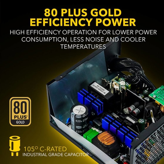 Τροφοδοτικό Υπολογιστή Armaggeddon Voltron VG600 Full Wired 600W 80+ Gold - Μαύρο image 4